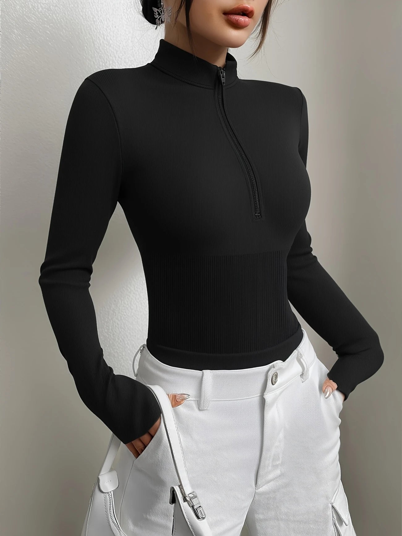 Elegant Compression Bodysuit – Long Sleeve