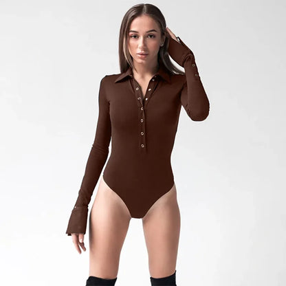 Elegant V-Neck Body Shaper– Button Closure
