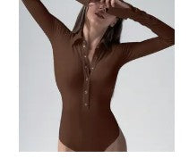 Elegant V-Neck Body Shaper– Button Closure