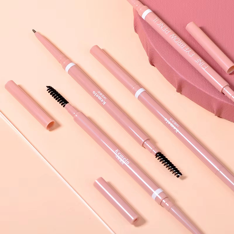 1.5Mm Ultra Fine Double-Ended Eyebrow Pencil () Waterproof Sweat-Proof Long Lasting Professional Eye Makeup for Women