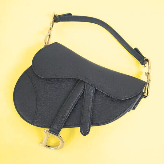 Christian Dior Black Saddle Mini Bag