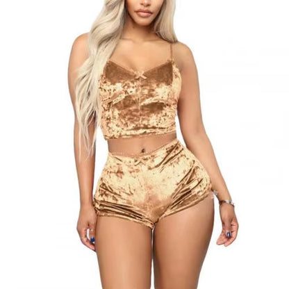 2-pc Velvet Sleepwear