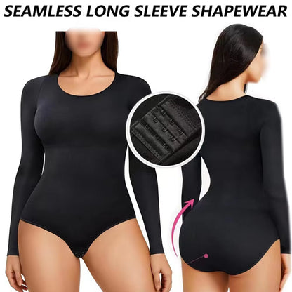Women's Long Sleeve Tummy Control Bodysuit Shapewear