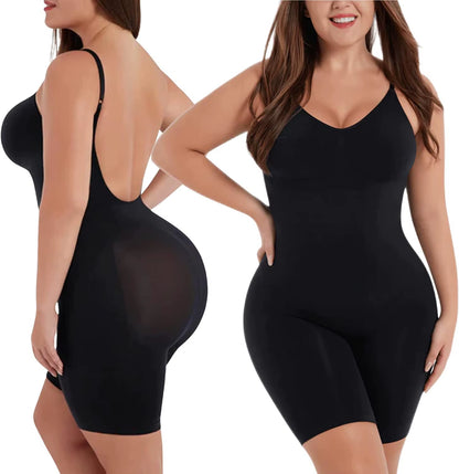 Women Backless Tummy Control Seamless Bodysuit Shapewear