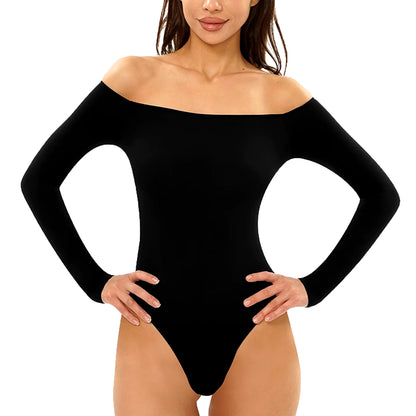 Women's Off-Shoulder Long Sleeve Body Suit